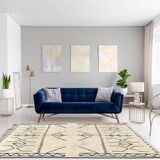 Modern Moroccan carpet white