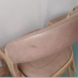 Pair of Baumann leather gondola chairs