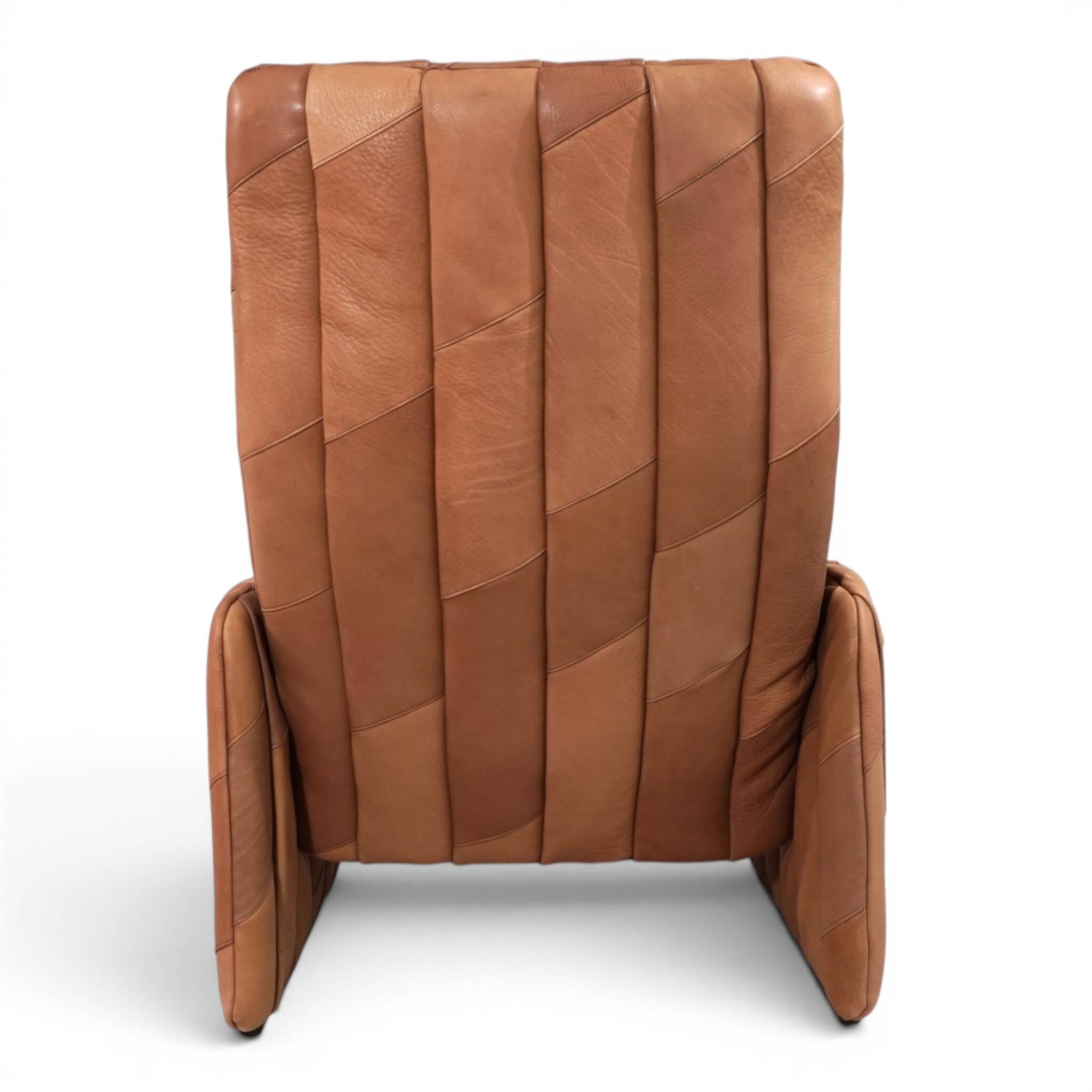 De Sede Ds 50 Buffalo Leather Patchwork Lounge Chair with Ottoman, 1970