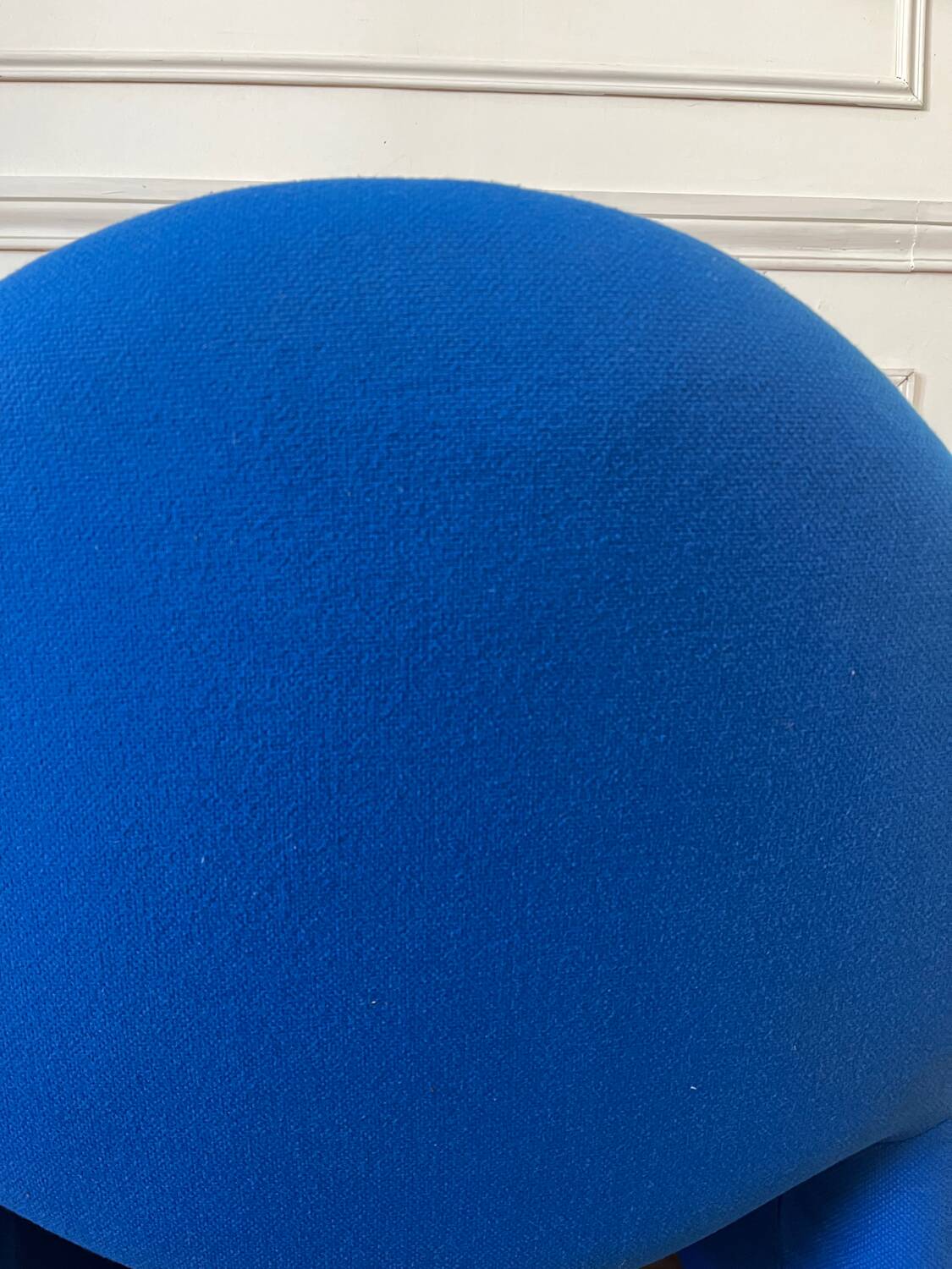 Vintage blue wool armchair