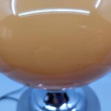 Diderot Delmas lamp in orange opaline with chrome base France 1970 Vintage