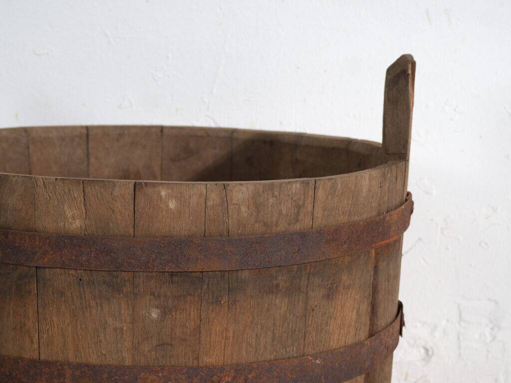 Old wooden barrel with iron straps – Central Europe, circa 1920
