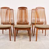 Set of 6 dining chairs, model EVA by Niels Kofoed, Denmark