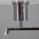 Art Deco chrome and sandblasted glass chandelier, Czechoslovakia, 1940s