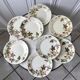 set of 8 dessert plates Terre de Fer Lunéville model Lier XIXth