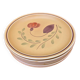 1960s 6 flat plates Ateliers du Revernay France (Digoin Saône-et-Loire) Matte stoneware