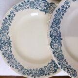 6 vintage Longchamp ironstone dessert plates, Alesia model 211226