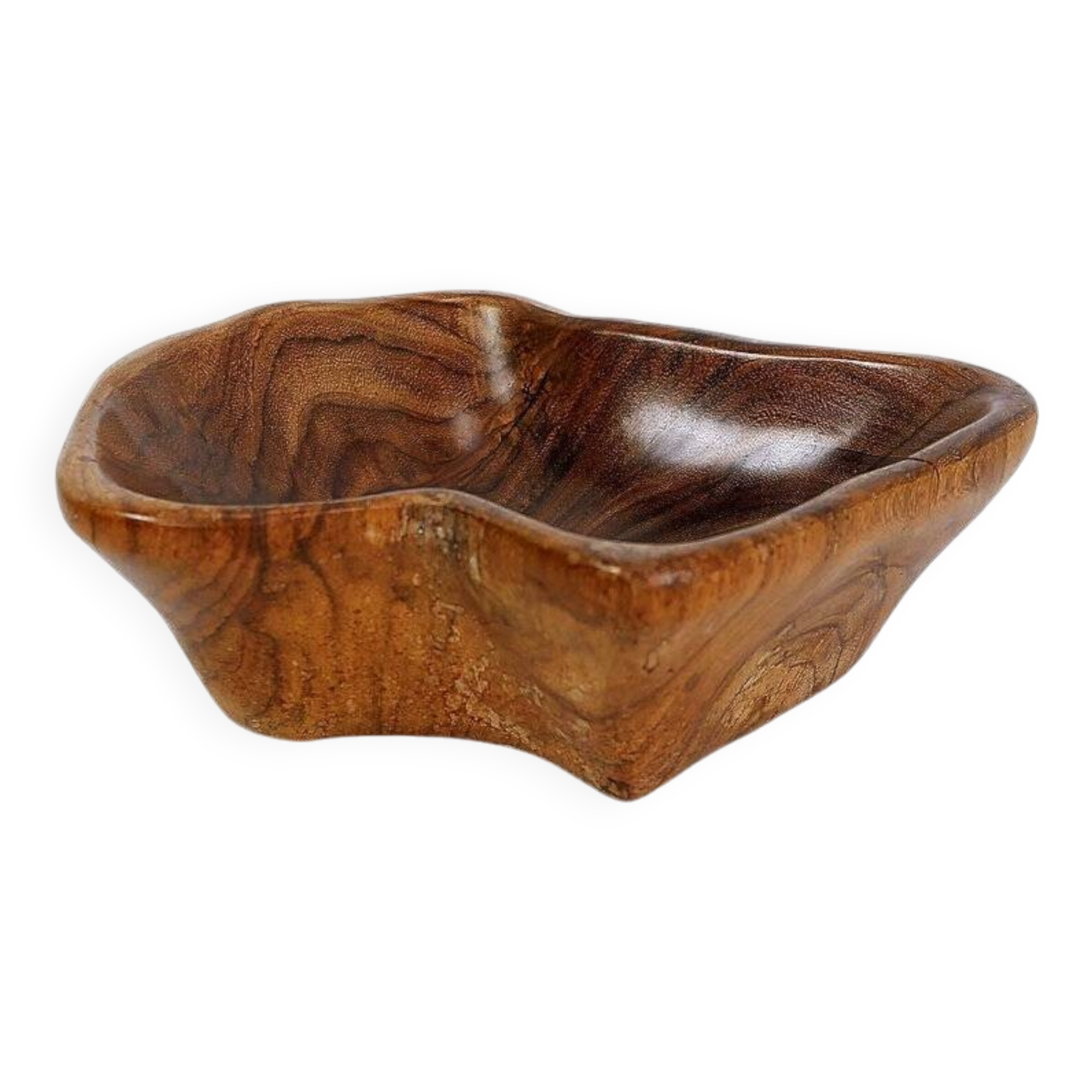 Brutalist Wood bowl - 1980s