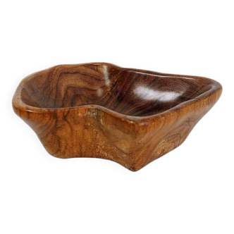 Brutalist Wood bowl - 1980s