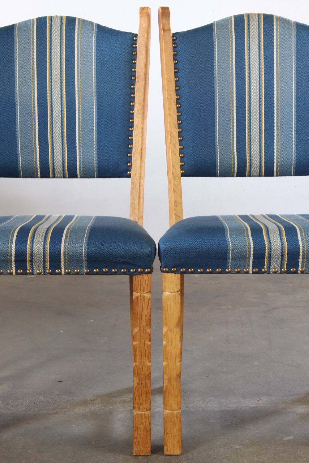Set of 5 Vintage Danish Oak Dining Chairs Mid-Century Modern, Kjærnulf Style