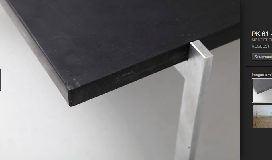 Poul Kj-rholm 2 slate coffee tables