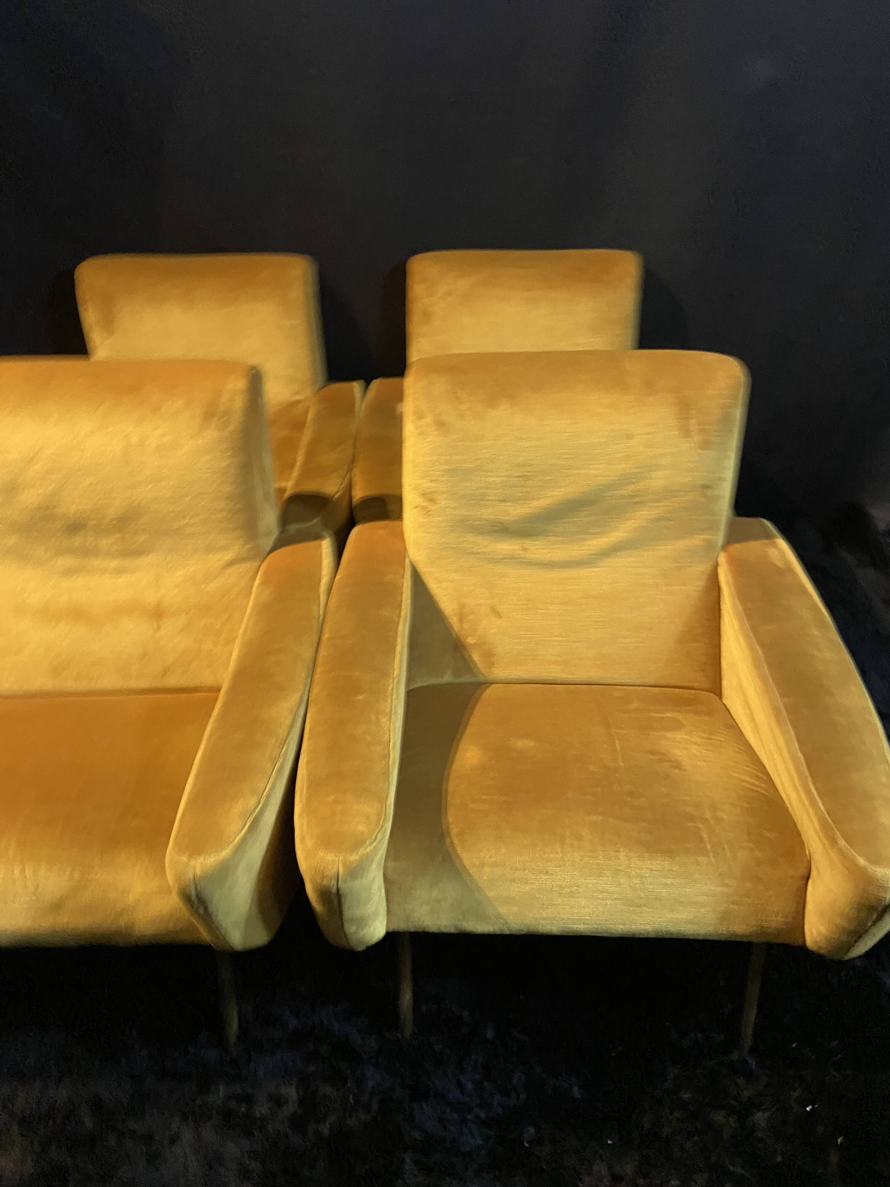 Pair of designer armchairs 1955-60 Louis Paolozzi for Brandt Zol Steiner