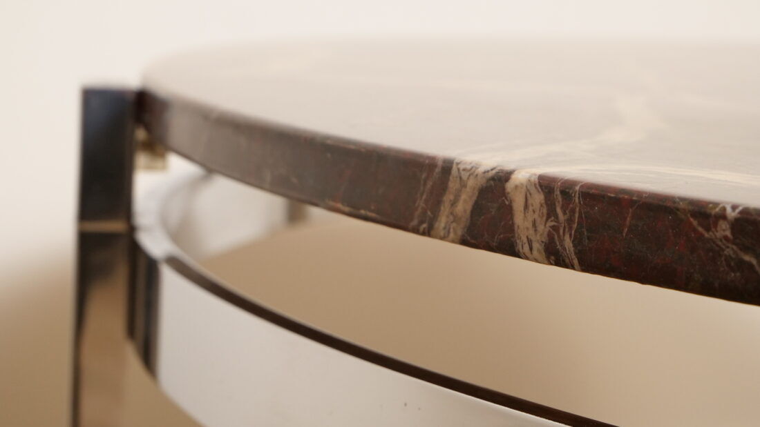 Vintage coffee table | Marble | Chrome
