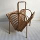 Magazine rack wicker and rattan