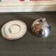 Butter bell silver metal