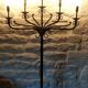 Chandelier 5 electrified high-time wrought iron lights