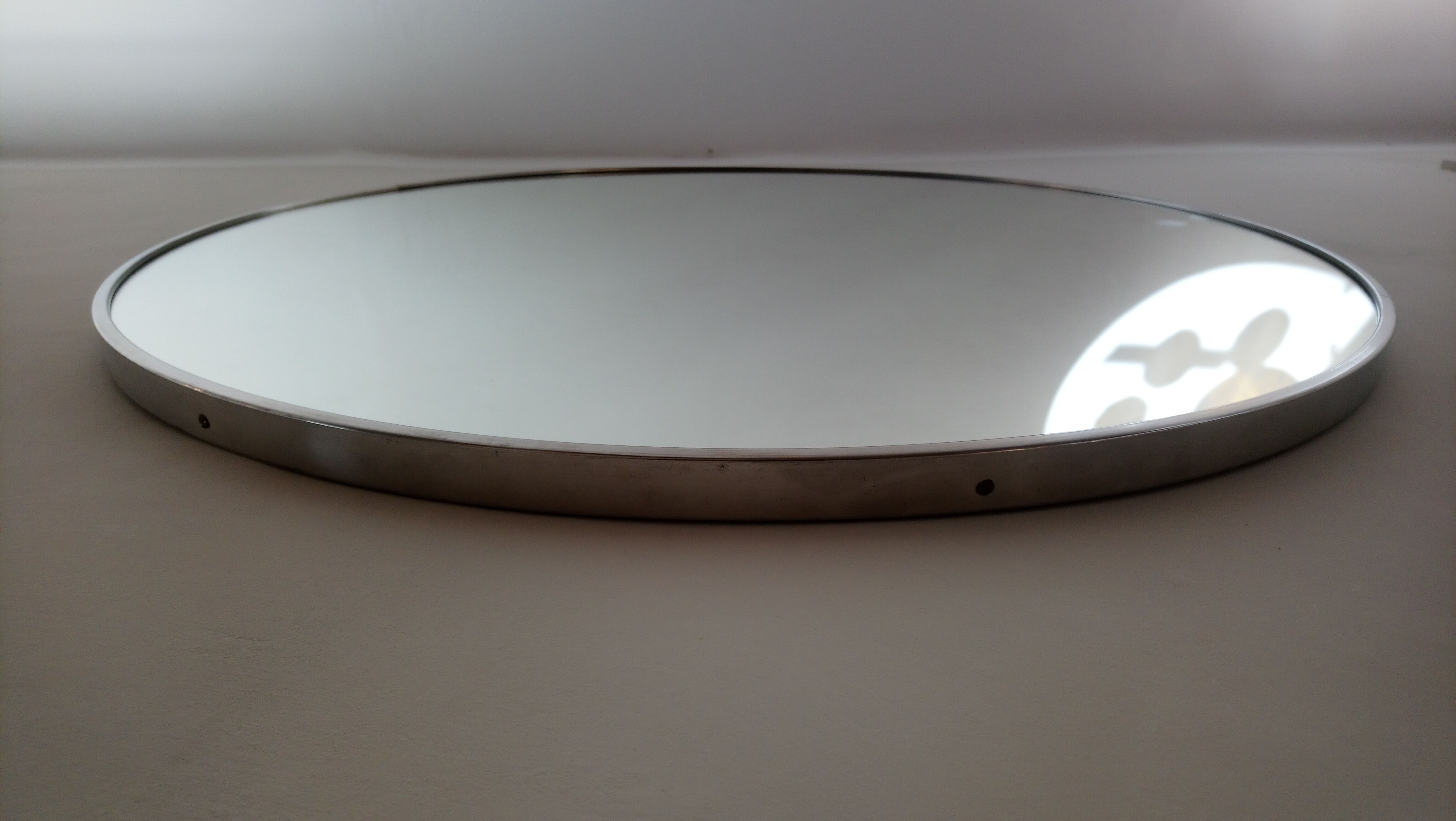 Barber round XXL mirror years 70 - 81x81cm