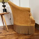 Vintage velvet Toad armchair
