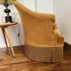 Fauteuil Crapaud velours vintage