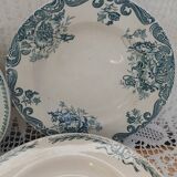 6 assiettes creuses Terre de fer dépareillées