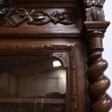 Narrow Oak Display Cabinet, Louis XIII style – Late 19th century