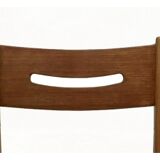 Extendable table set and 4 scandinavian dining chairs in teak 1960