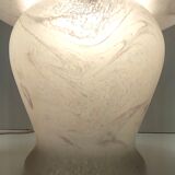 Murano glass table lamp with a pink marble effect, italy