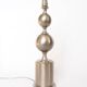 Pied de lampe maison Barbier 2 spheres acier poli