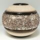 Vase boule céramique Art Déco à décor minéral