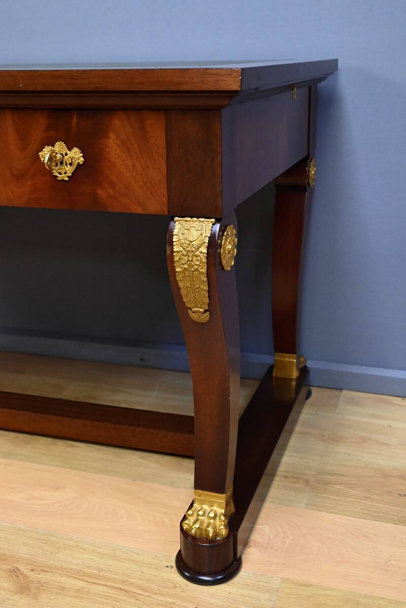 Mahogany desk, Egyptomania style – 20th century