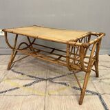 Vintage rattan coffee table