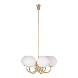 Brass chandeliers with 6 globes