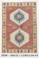 4x7 Burgundy & Beige Vintage Oushak Rug, 132x190Cm