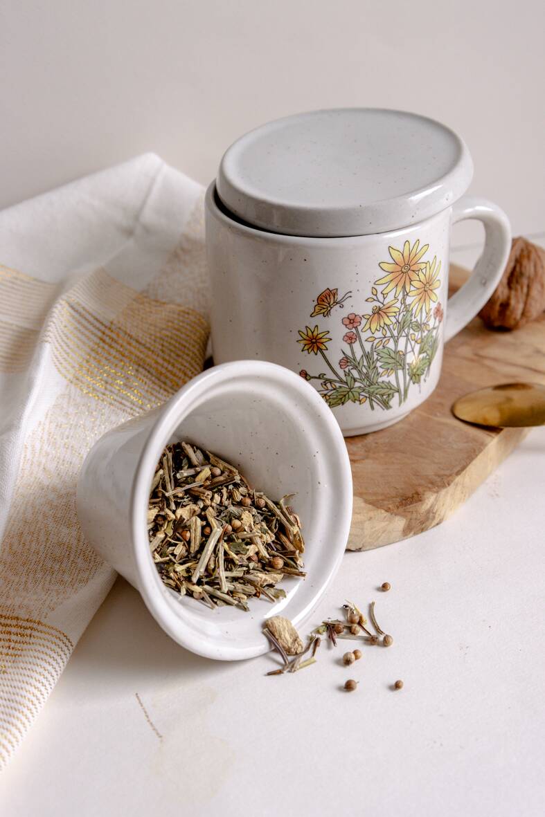 3-piece floral teapot