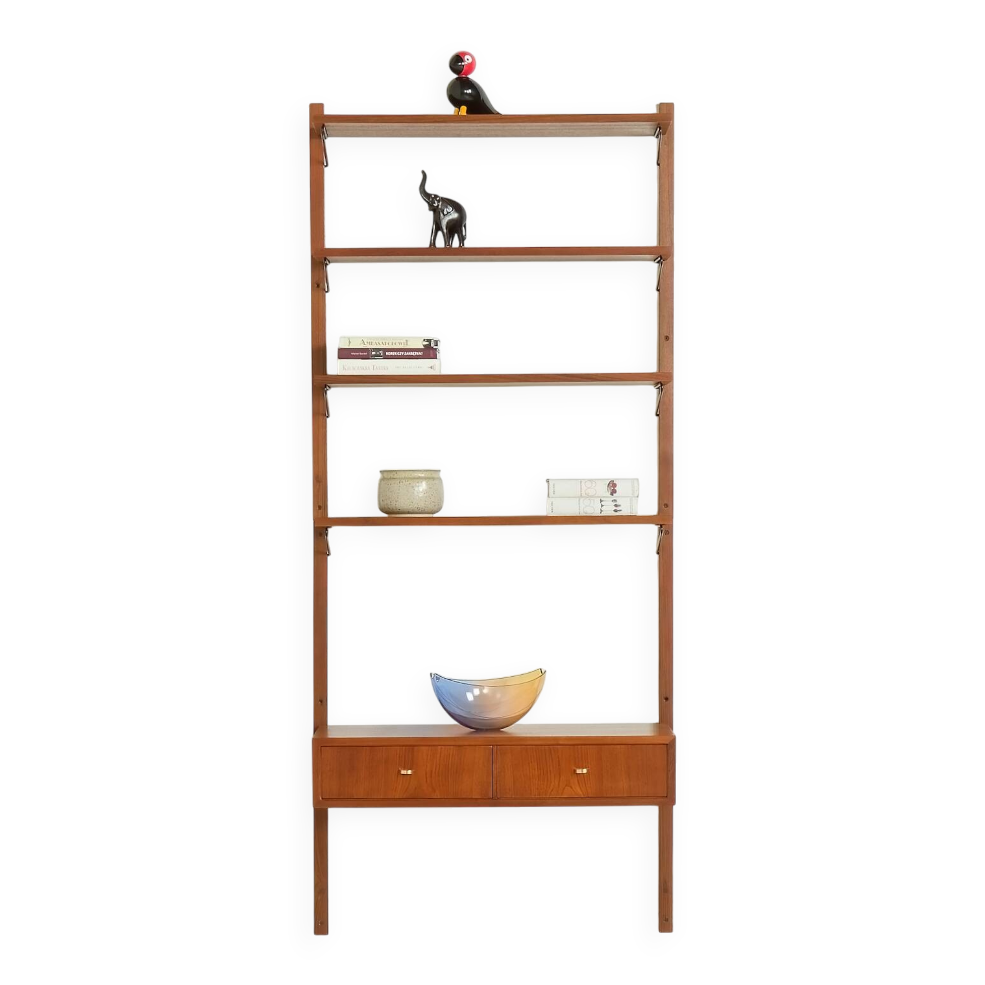 Scandinavian vintage wall unit with a console in the style of Poul Cadovius, 1960s