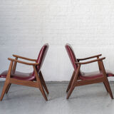 Set easy chairs by louis van teeffelen for wébé, dutch design, 1960s