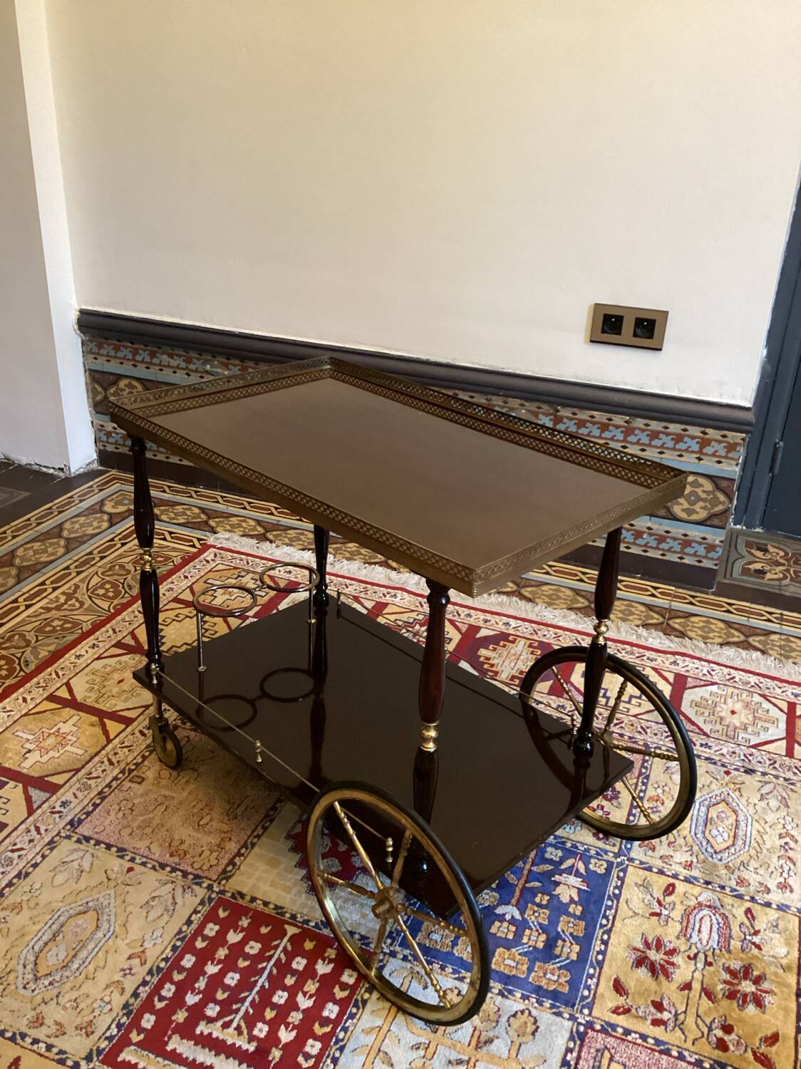 Vintage Fratelli Orsenigo rolling trolley