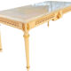 Table basse Louis XVI avec plateau marbre blanc