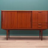 Buffet haut en teck, design danois, années 1960, production : Danemark