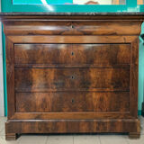 Commode of lady louis Philippe era in walnut bramble around 1830