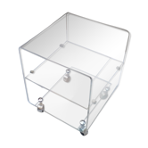 Michel Dumas Plexiglas wheelbox for Roche and Bobois
