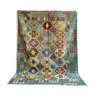 Green kilim carpet