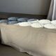 Set of 10 flat plates in Limoges porcelain from France with flowers.