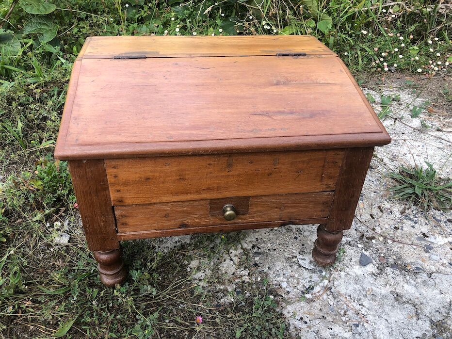 Antique teak writing desk