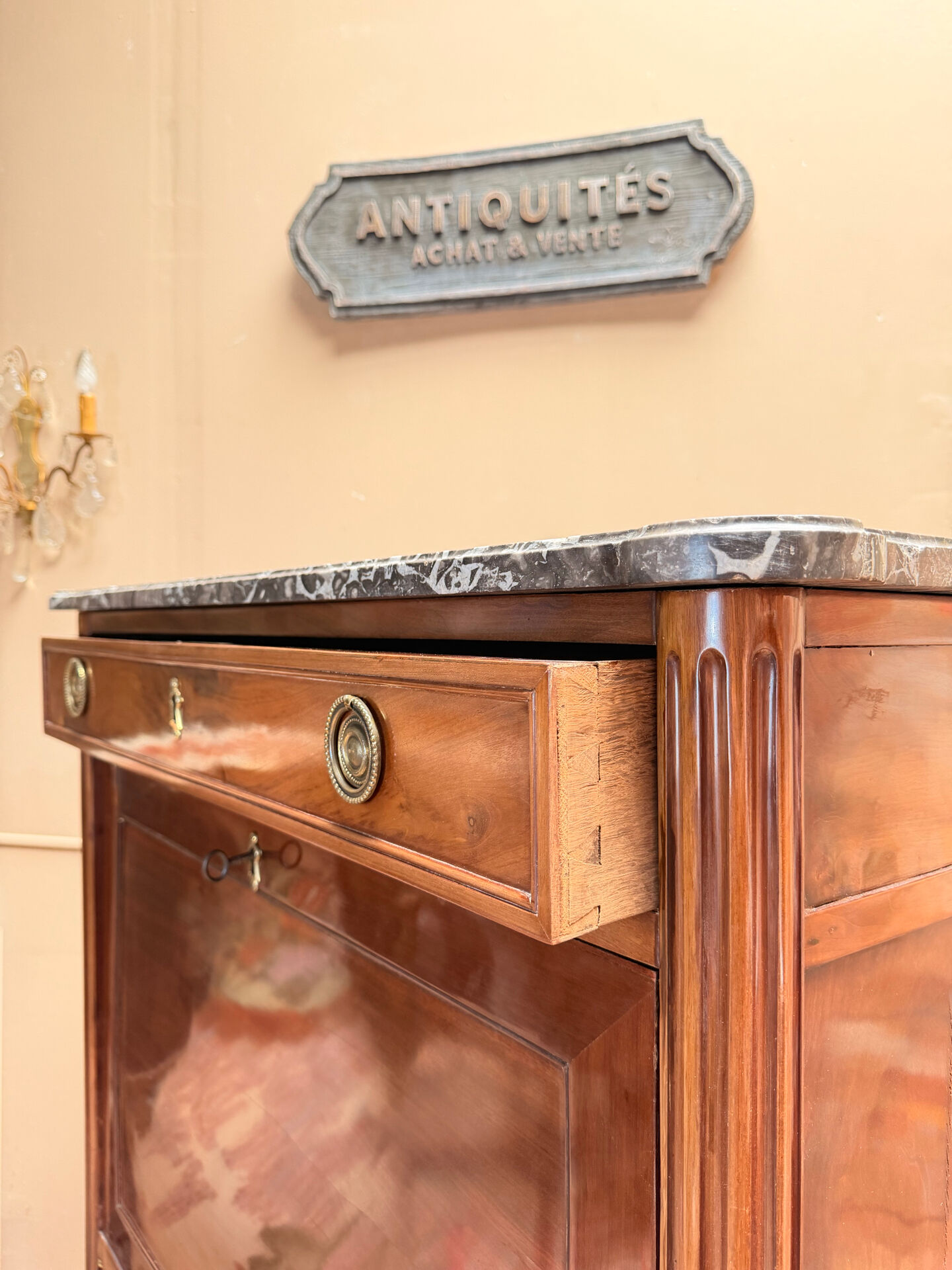 SECRETARY IN MAHOGANY FROM THE LOUIS XVI XVIII CENTURY