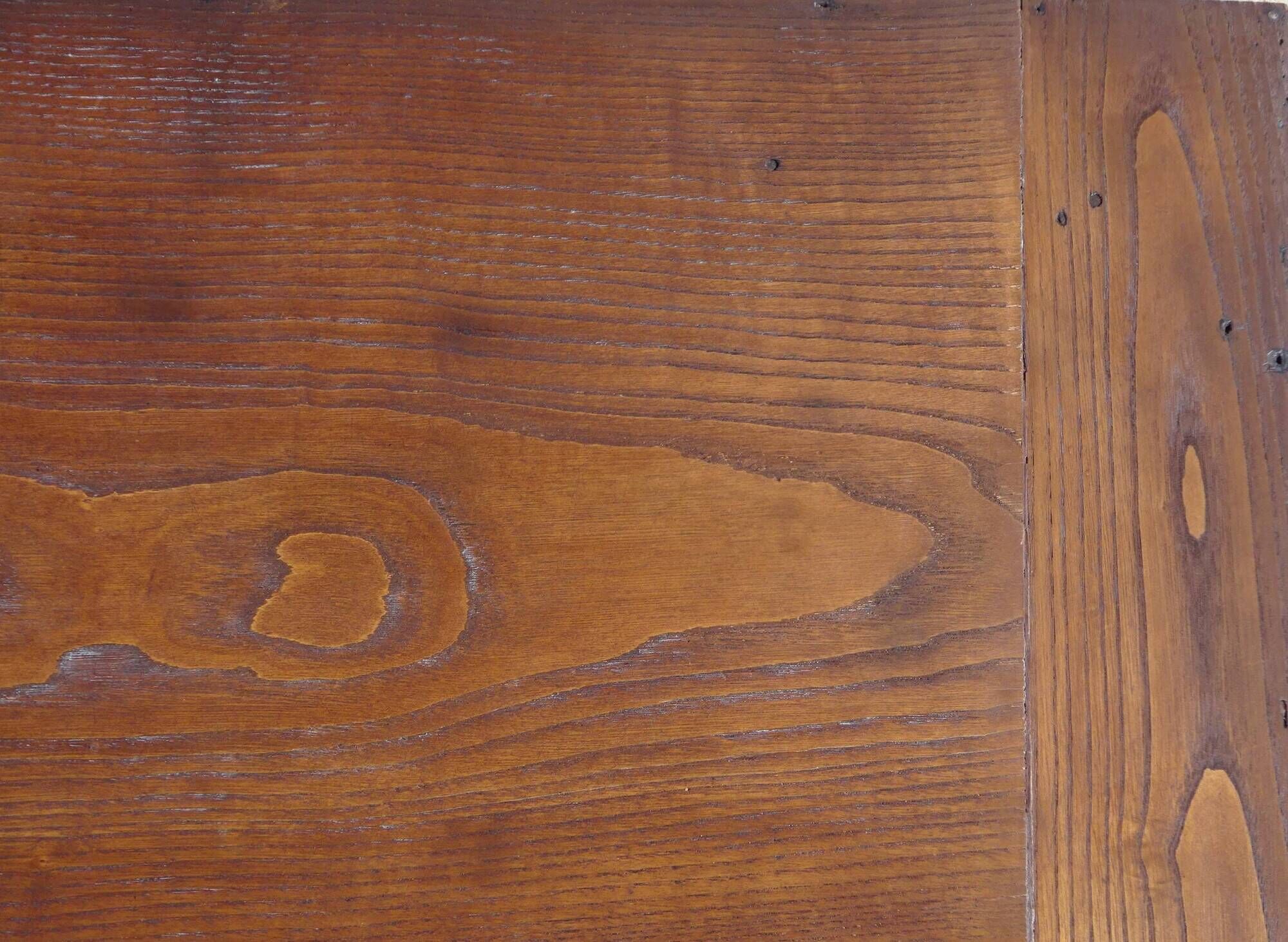 Restored antique farmhouse table, made entirely of solid oak.