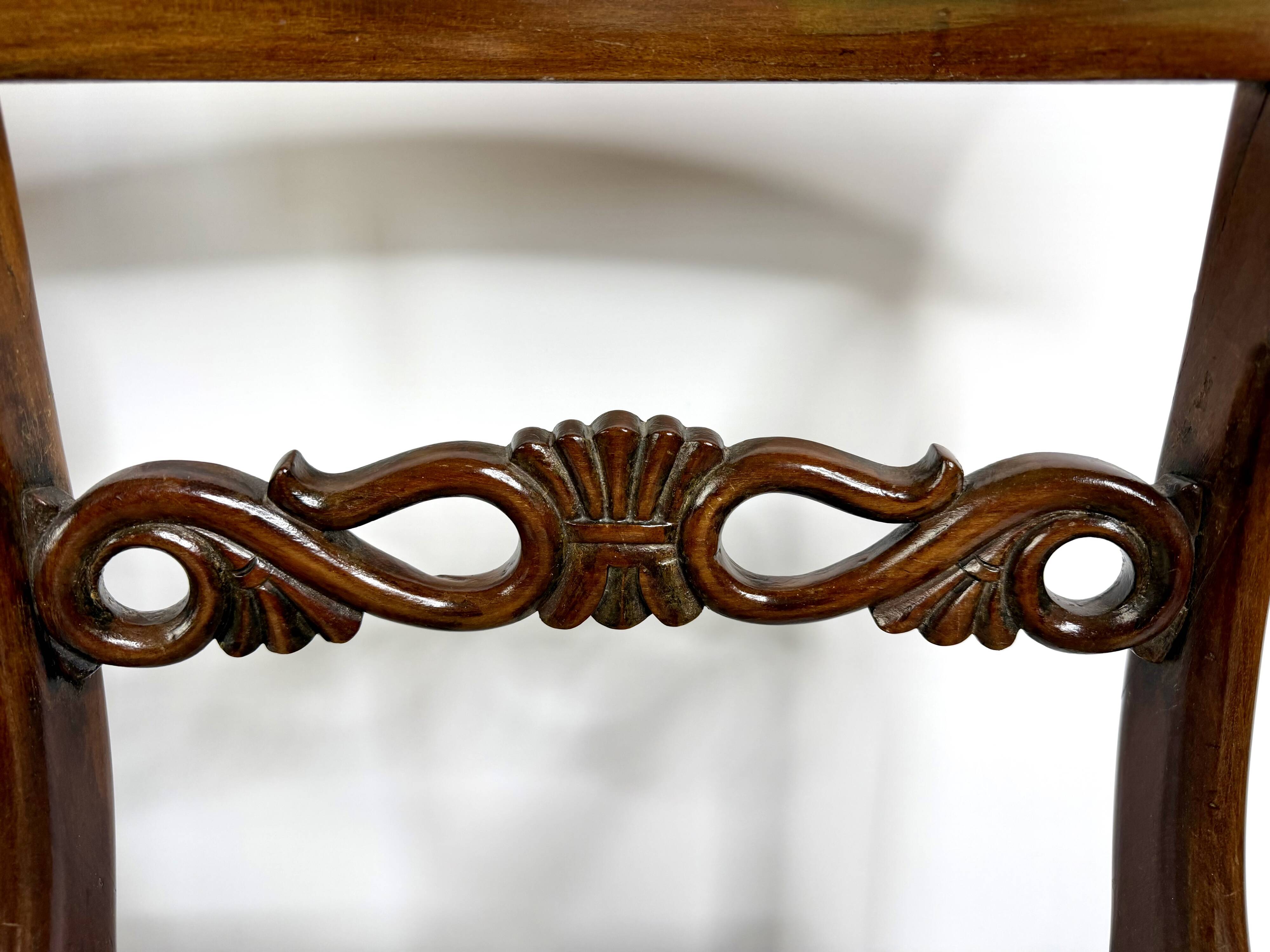 Pair of English mahogany armchairs from the 19th century – Regency style