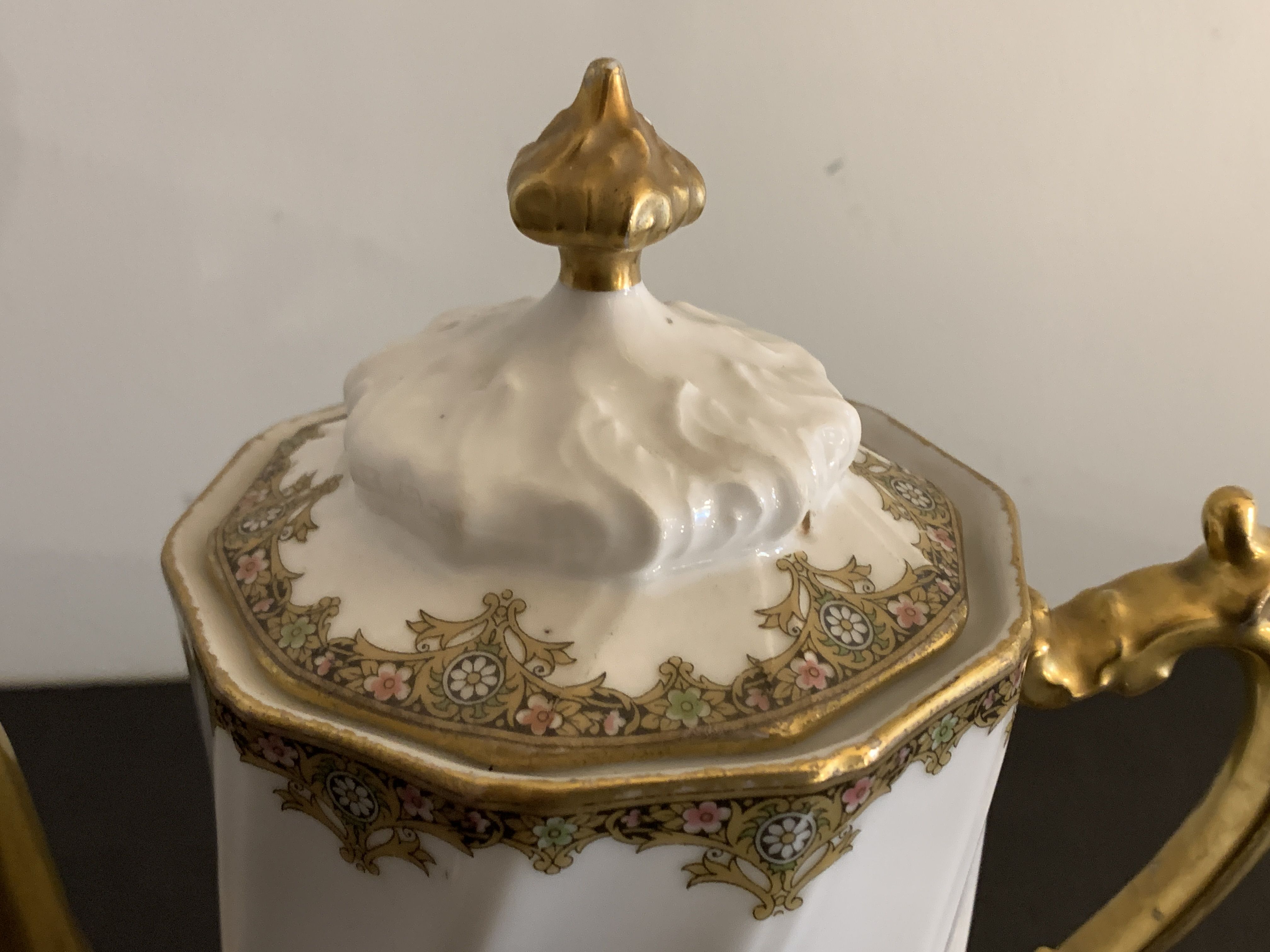 Limoges porcelain coffee service - Chabrol and Poirier - Bac and Périgault - Early twentieth century