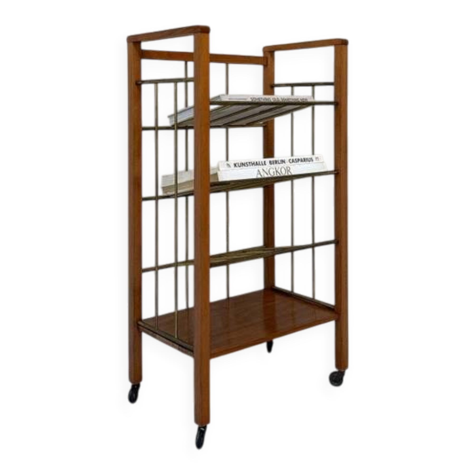 Vintage wooden / brass trolley