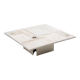 Brutalist white square coffee table artwork The Netherlands 1970